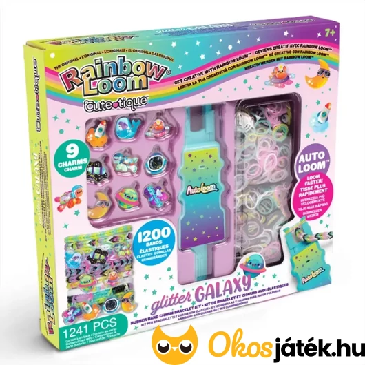Rainbow loom Cute Tique gumikarkötőkészítő szett