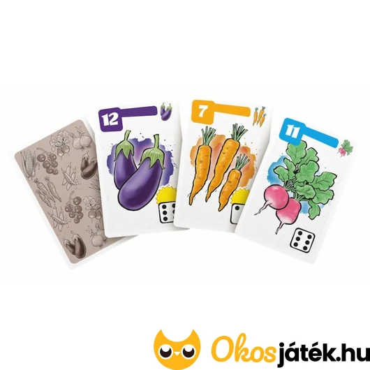 Nyuszinasi társasjáték étel kártyái