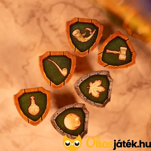 A Gyűrűk Ura - Párbaj Középföldéért társasjáték címerek