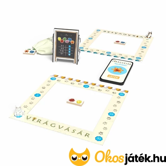 Virágvásár társasjáték játéktere