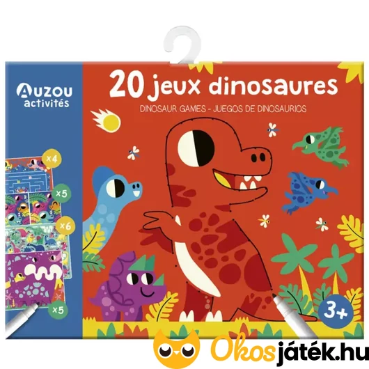 Letörölhető fejtörő feladatkártyák - Dinoszauruszok