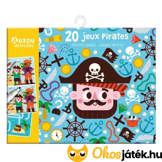 Auzou Letörölhető fejtörő feladatkártyák - Kalózok