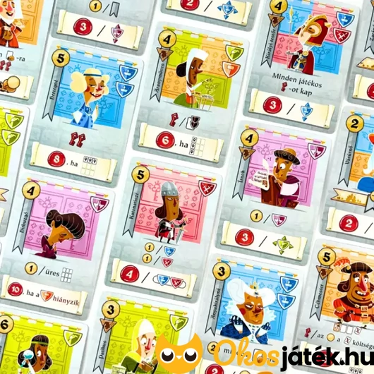 Király kombó társasjáték kártyái