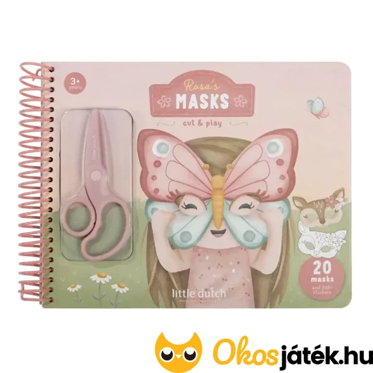 Little Dutch Rosa maszkja dekorkönyv ollóval