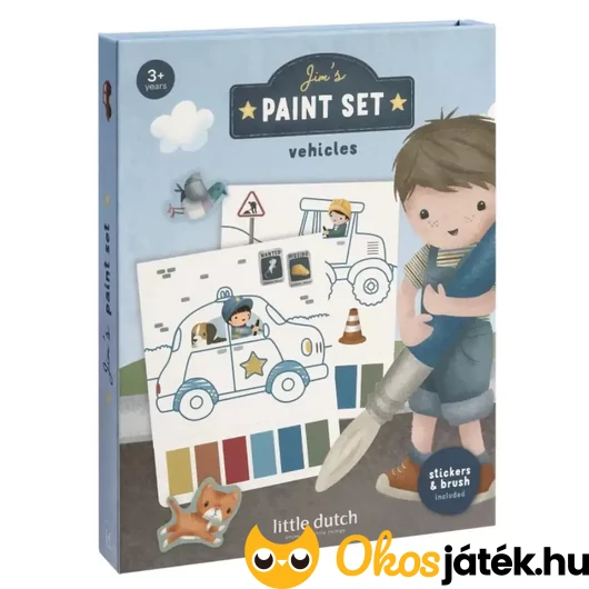 Little Dutch festőkönyv kiegészítőkkel - Jim járművei