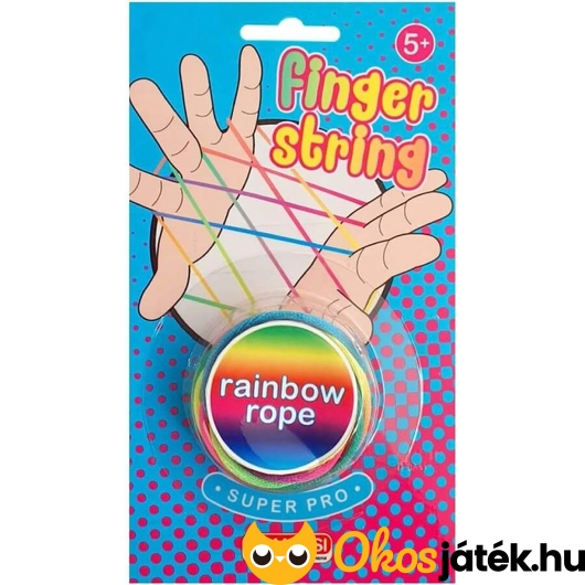 Finger String szivárvány színű macskabölcső
