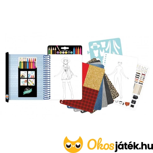 Divattervezős rajzolós füzet tartalma