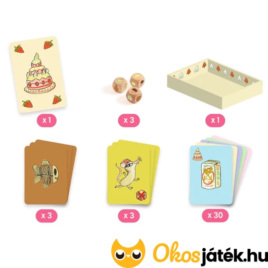 Sugarcake kockacukor társasjáték tartalma