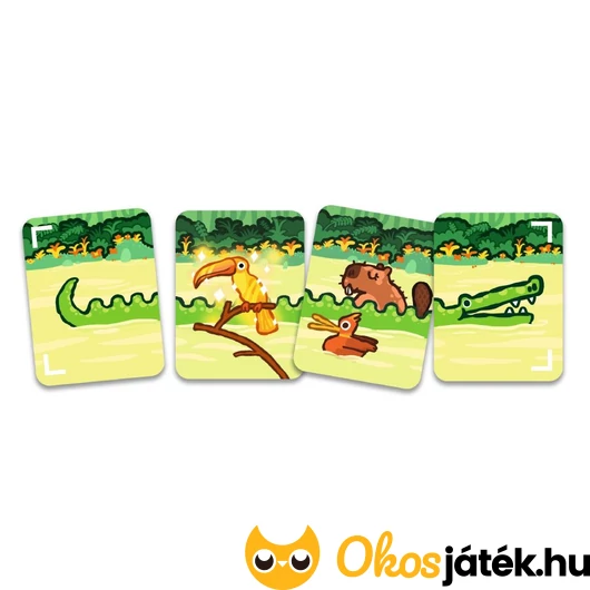 Krokodil safari kártyajáték kártyái