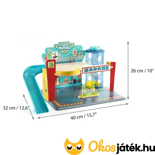 Játék parkolóház mérete