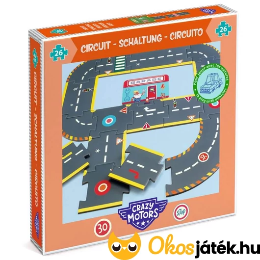 Djeco Crazy Motors autópálya puzzle - Város körút