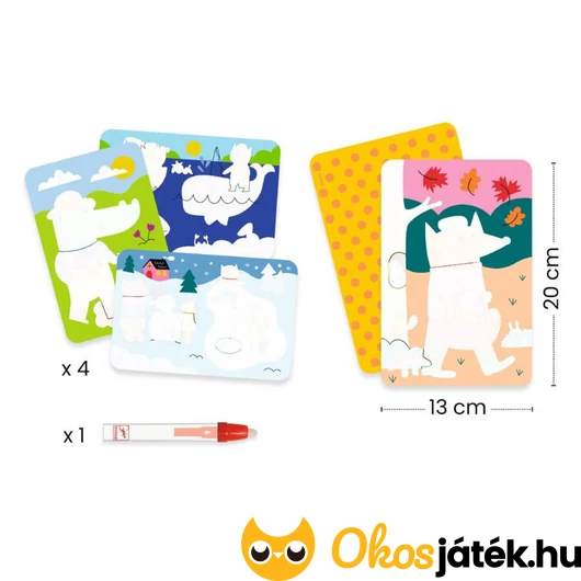 Djeco vízzel színező tartalma