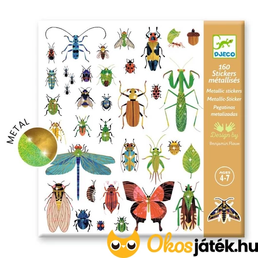 160 darabos bogaras matrica készlet Djeco