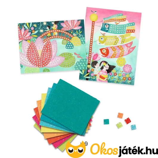 Djeco mozaikkép készítő tartalma