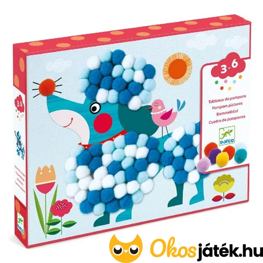 Képkészítő készlet pomponokkal - Djeco