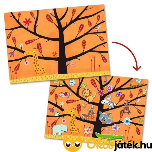 Állatos Djeco pufimatrica háttérrel