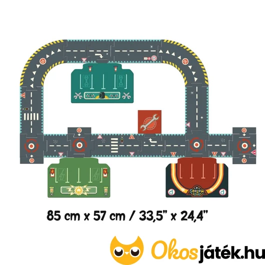 Megépíthető autópálya puzzle mérete