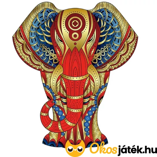 Forma puzzle elefánt - Rainbowooden 