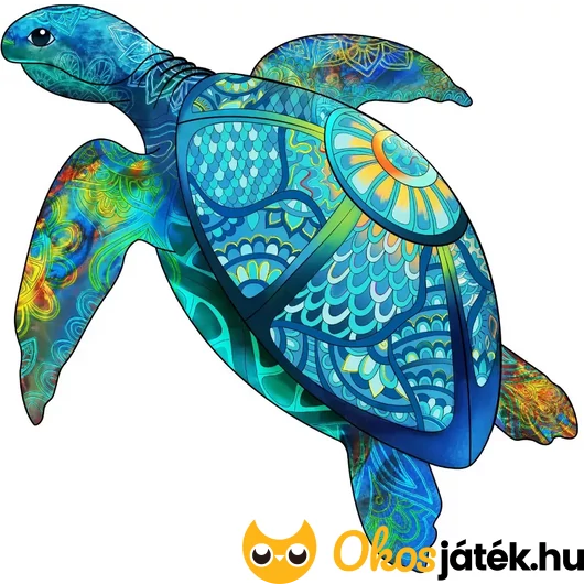 Fa puzzle - teknős Rainbowooden Puzzles