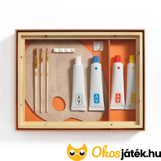 Számos kifestő készlet doboz belseje