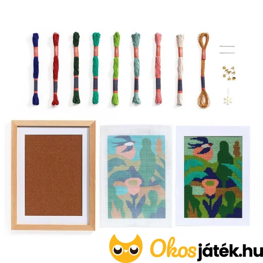 Djeco hímző készlet tartalma