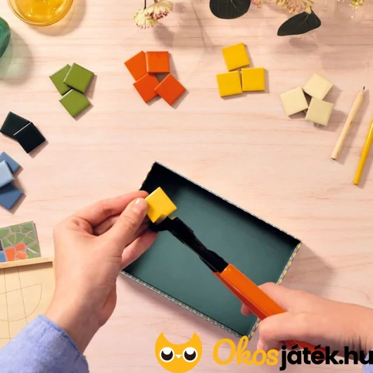 Csempe mozaikkép készítő menete