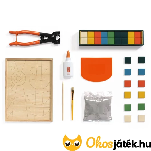 Csempe mozaikkép készítő tartalma