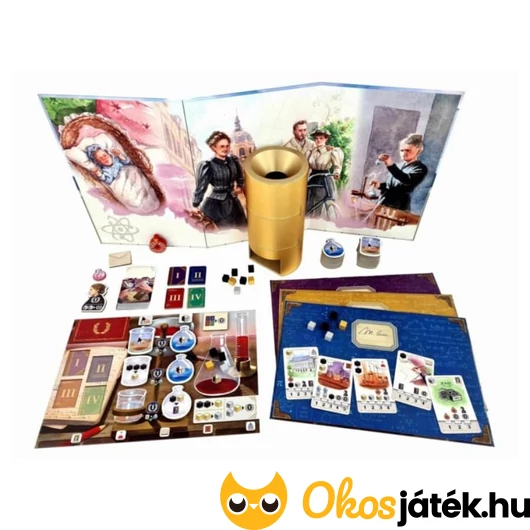 Marie Curie nyomában társasjáték elemei