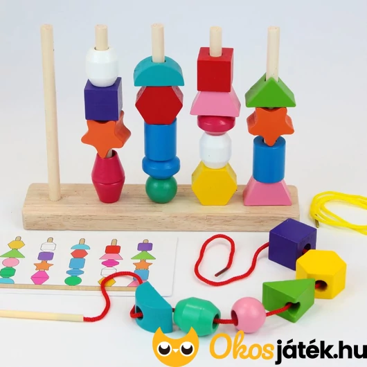 Formatorony és Fűzős Játék - Színes kaland a formákkal
