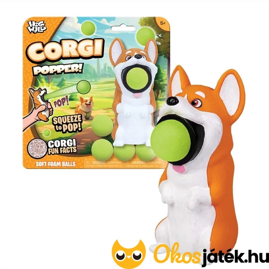Corgi labdakilövő labdákkal - Zing Popper