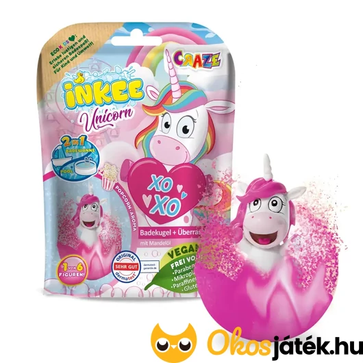 Fürdőgolyó csomag unikornis figurával - Craze Inkee