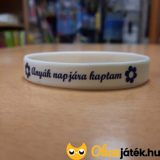 Anyák napi szilikon karkötő