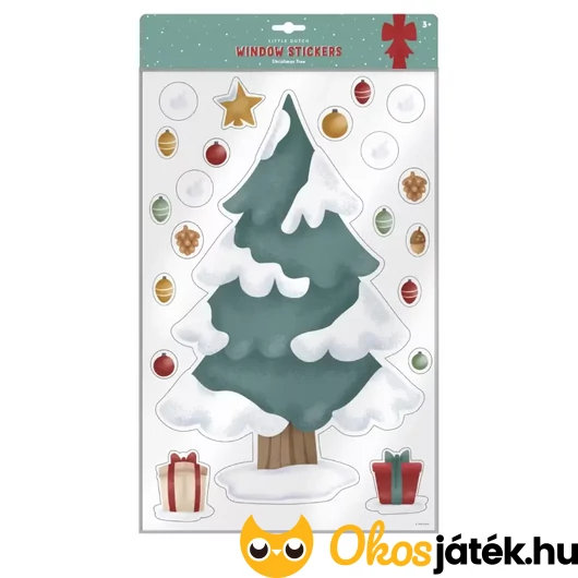 Little Dutch karácsonyi ablakmatrica - karácsonyfa