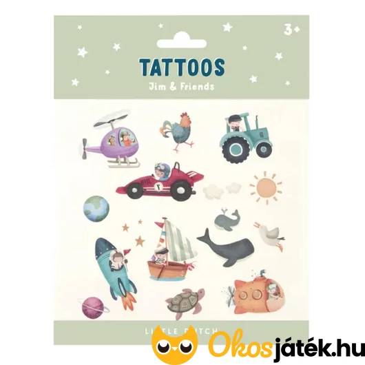 Little Dutch tetováló matricák - Jim és barátai