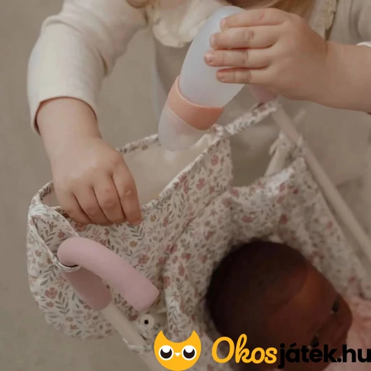 Játék babakocsi kistáskával