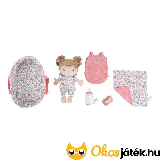 Little Dutch Rosa plüss baba kiegészítőkkel mózeskosárban
