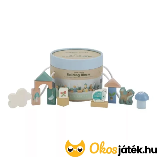 Little Dutch Fa építőkocka 50 db - Forest friends