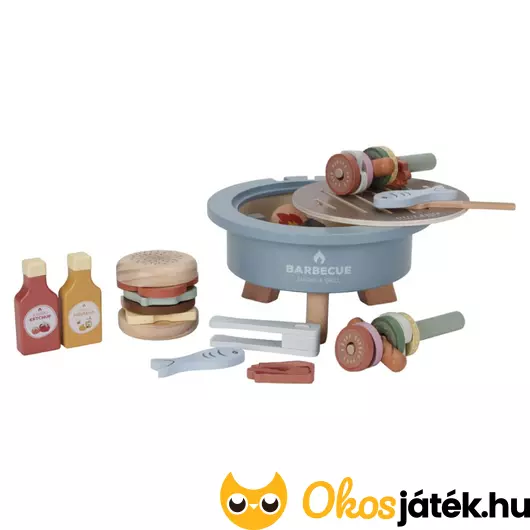 Little Dutch fa játék barbecue szett