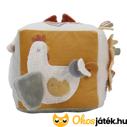 Készségfejlesztő plüss kocka babáknak