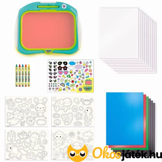 Rajztábla nyomtatóval játék tartalma