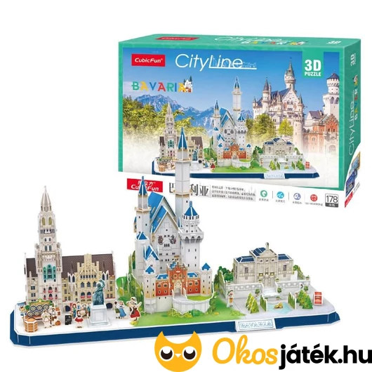 3D puzzle CityLine - Bajorország Cubicfun