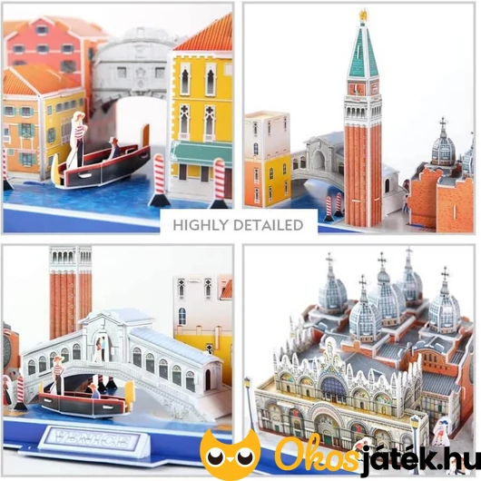 3D makett - Velence sóhajok hídja, rialto, szent márk székesegyház