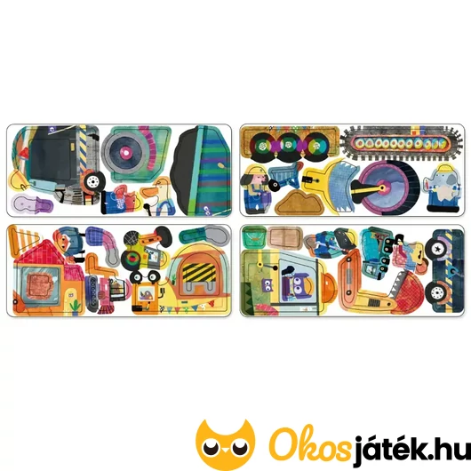 Mágneses puzzle - Munkagépek 