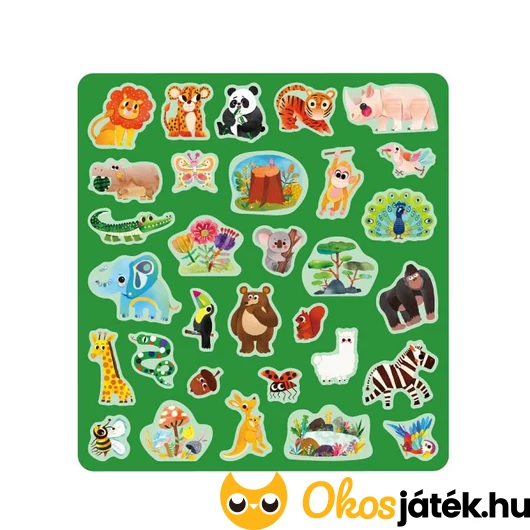 Állatos matrica szett füzettel