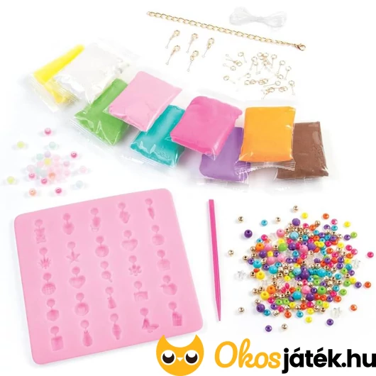 Gyurmás ékszerkészítő készlet tartalma