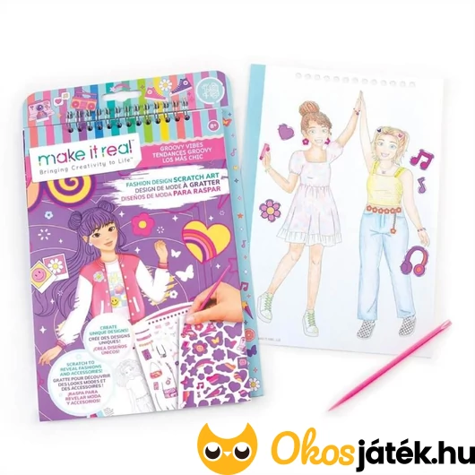 Divattervező füzet színező és matricás játék