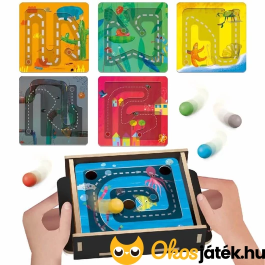 Golyóvezető labirintus nagy táblákkal