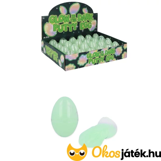 Sötétben világító tojás slime