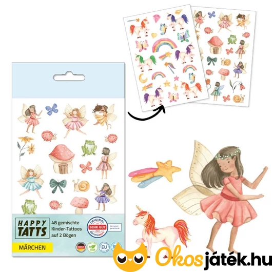 Tetováló matrica készlet lányoknak -Tündéres
