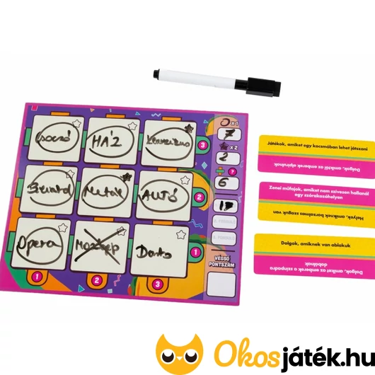 Jinxo játékostábla kérdésekkel